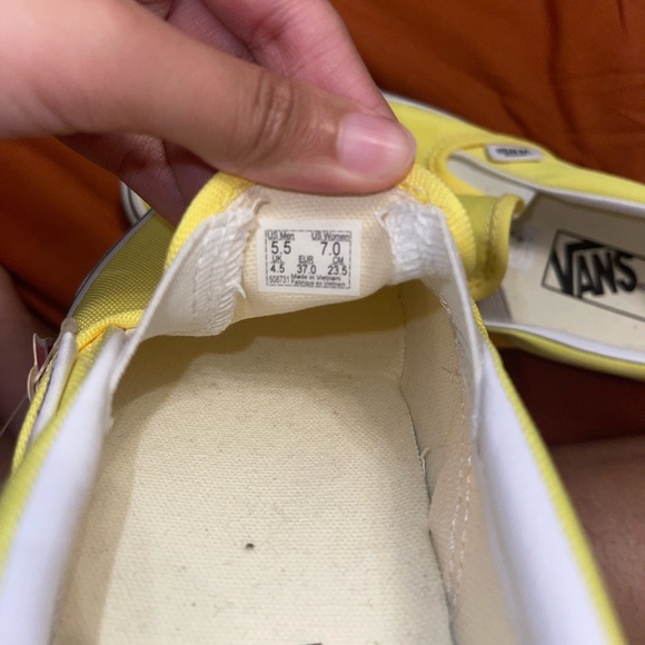 Brand new never worn yellow slip on vans - Picture 2 of 4